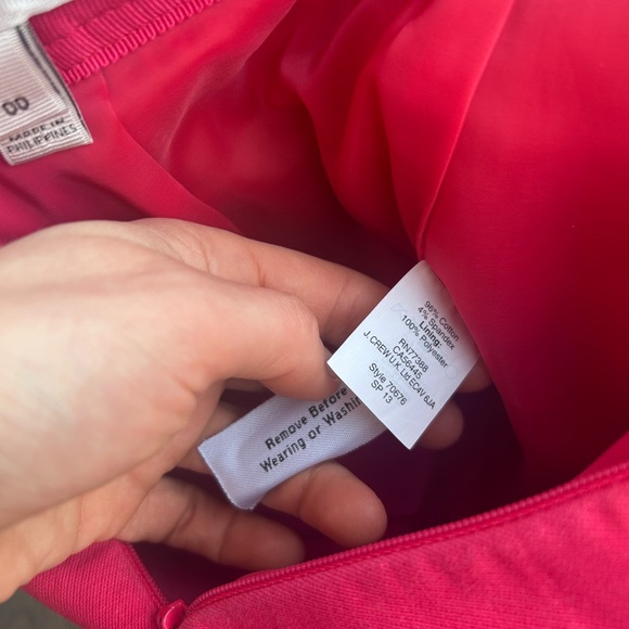 J. Crew Vibrant Coral Mini Skirt with Gold Buttons - Picture 6 of 6